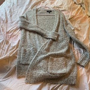 Gray speckled cardigan, size M